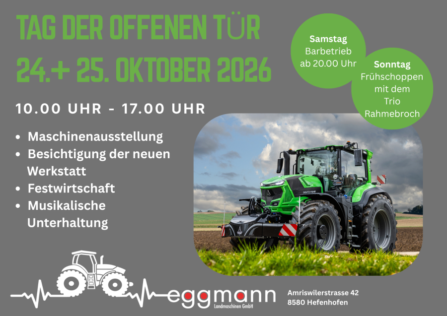 24. + 25. Oktober 2026 Tag der offenen Tür