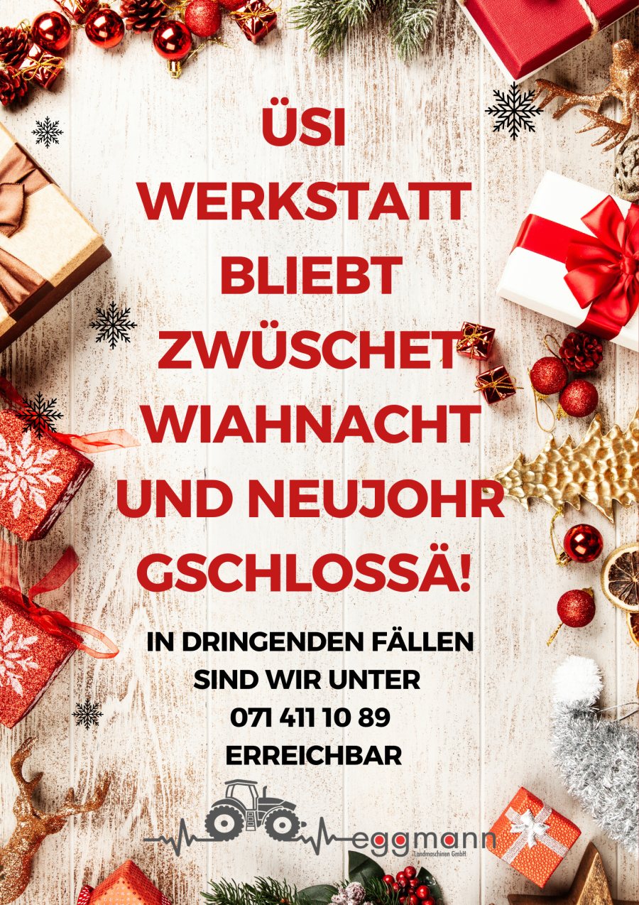 Frohe Weihnachten und einen guten Rutsch ins neue Jahr!
